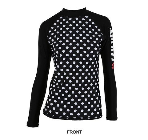 レディース　メンズ　ペアルック　水着　ラシュガード　長袖　短パンツ　海　プール　スイミング　ビーチ　リゾート　マリン　海水浴　夏休み　旅行　可愛い　キュート　女性　男性　ブラック　黒　ドット　水玉　M　L　XL　2XL　サイズ　送料無料