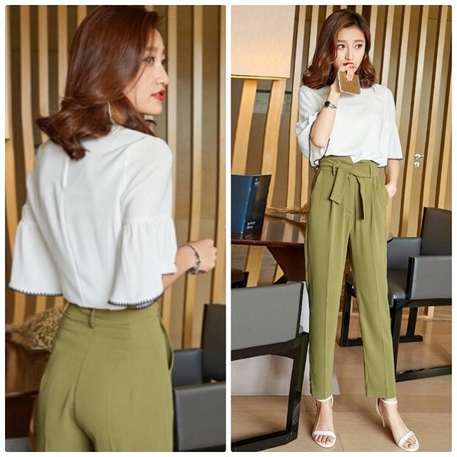 レディース　トップス　カットソー　ラウンドネック　5分袖　シフォン　ベルスリーブ　無地　カジュアル　大人可愛い　フェミニン　オフィス　デイリー　お出かけ　デート　ホワイト　送料無料