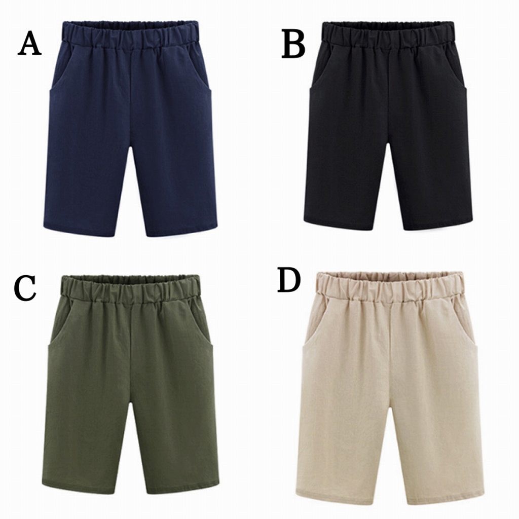レディース　ボトムス　ハーフパンツ　ウエストゴム　無地　大きいサイズ　カジュアル　大人可愛い　フェミニン　デイリー　お出かけ　デート　リゾート　ビーチ　ネイビー　ブラック　グリーン　ベージュ　送料無料