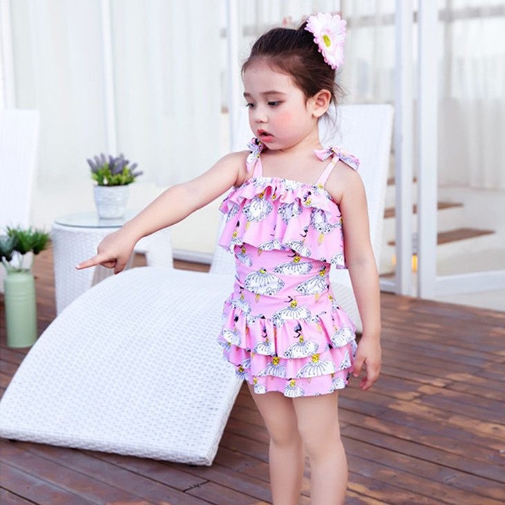 キッズ　女の子　水着　ワンピース　フリル　スカート　大きいサイズ　海　プール　スイミング　ビーチ　リゾート　マリン　海水浴　夏休み　旅行　可愛い　キュート　子供　ジュニア　ブルー　ピンク　S　M　L　XL　2XL　3XL　4XL　サイズ　送料無料