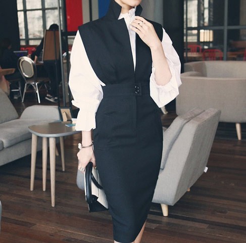 レディース　ワンピース　Vネック　スリム　ドレス　タイト　カジュアル　キュート　可愛い　フェミニン　セクシー　きれいめ　エレガント　おしゃれ　お出かけ　お呼ばれ　ブラック　グレー　黒　灰色　S　M　L　XL　サイズ　送料無料