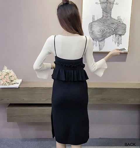 レディース　ニットワンピース　スリム　ノースリーブ　ドレス　タイト　カジュアル　キュート　可愛い　フェミニン　セクシー　きれいめ　エレガント　おしゃれ　お出かけ　お呼ばれ　グリーン　ブラック　ブラウン　茶色　緑　黒　フリーサイズ　ワンサイズ　送料無料