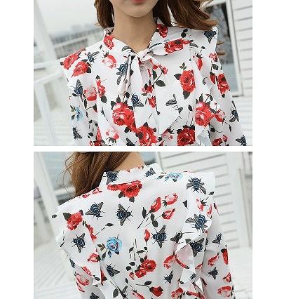 レディース　マキシ丈　ロング丈　ワンピース　フレア　フリル　長袖　花柄　カジュアル　キュート　可愛い　フェミニン　セクシー　きれいめ　上品　エレガント　おしゃれ　お出かけ　お呼ばれ　ホワイト　白色　S　M　サイズ　送料無料