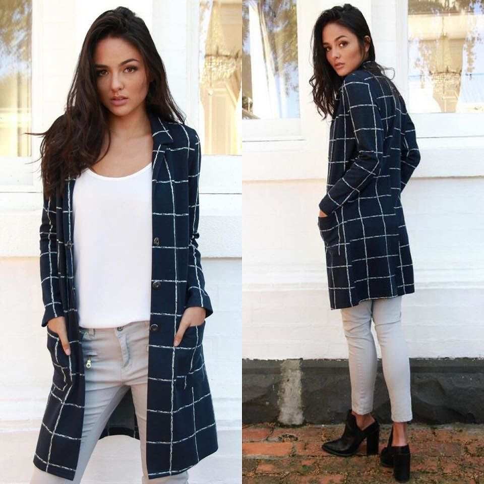 レディース　シャツジャケット　チェック　ロング丈　長袖　ロングスリーブ　ボタン　コート　アウター　カジュアル　フェミニン　セクシー　きれいめ　エレガント　おしゃれ　お出かけ　S　M　L　XL　サイズ　送料無料