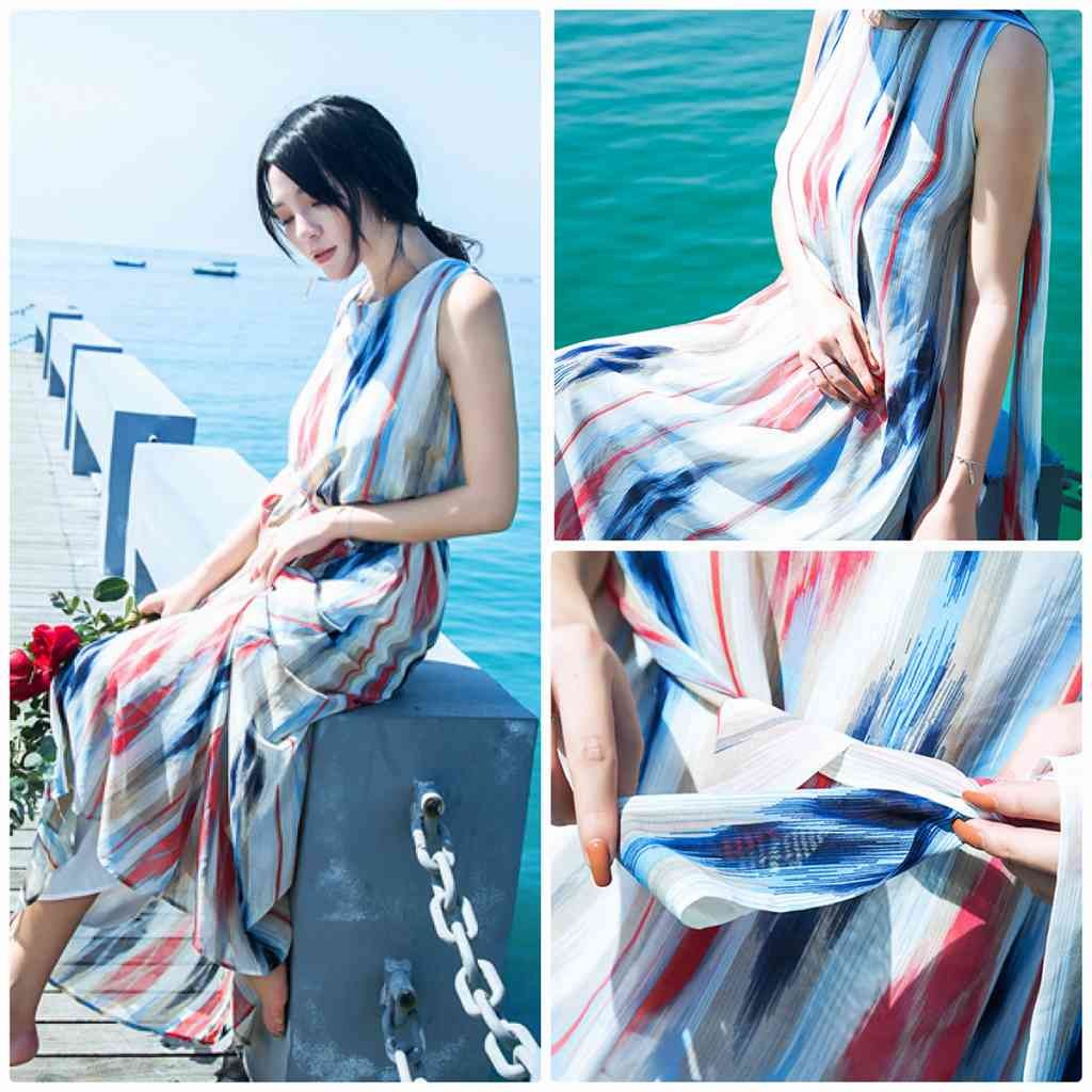 レディース　マキシ丈　ロング丈　ワンピース　ノースリーブ　カジュアル　キュート　可愛い　フェミニン　セクシー　きれいめ　上品　エレガント　おしゃれ　お出かけ　お呼ばれ　ホワイト　ブルー　S　M　L　XL　2XL　サイズ　送料無料