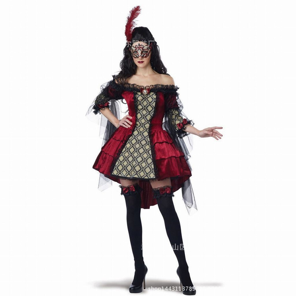 レディース　ドレス　オフショルダー　ワンピース　ミニスカート　コスプレ　コスチューム　本格派　衣装　仮装　演劇　舞台　イベント　パーティ　ハロウィン　セクシー　フリーサイズ　ワンサイズ　送料無料