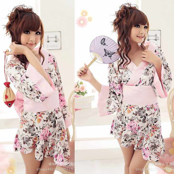 レディース　浴衣　夏　お祭り　ピンク　コスプレ　コスチューム　本格派　衣装　仮装　演劇　舞台　イベント　パーティ　ハロウィン　セクシー　L　サイズ　送料無料