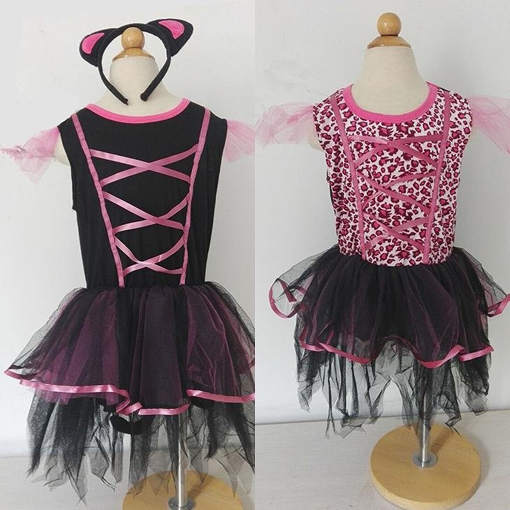 キッズ　レディース　猫　豹　ヒョウ柄　キャット　cat　コスプレ　コスチューム　本格派　衣装　仮装　演劇　舞台　イベント　パーティ　ハロウィン　セクシー　フリーサイズ　ワンサイズ　送料無料