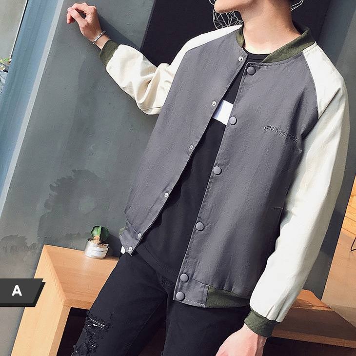 メンズ　アウター　スタジャン　ラグラン　ジャケット　ブルゾン　ジャンパー　コート　シンプル　カジュアル　スポーツ　デート　お出かけ　デイリー　送料無料