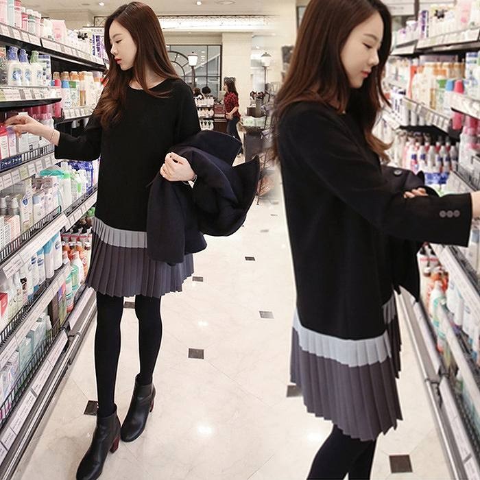 レディース　ワンピース　プリーツスカート　ミニ丈　クルーネック　カジュアル　キュート　可愛い　フェミニン　セクシー　きれいめ　上品　エレガント　おしゃれ　お出かけ　デイリー　お呼ばれ　ブラック　黒色　S　M　L　XL　サイズ　送料無料