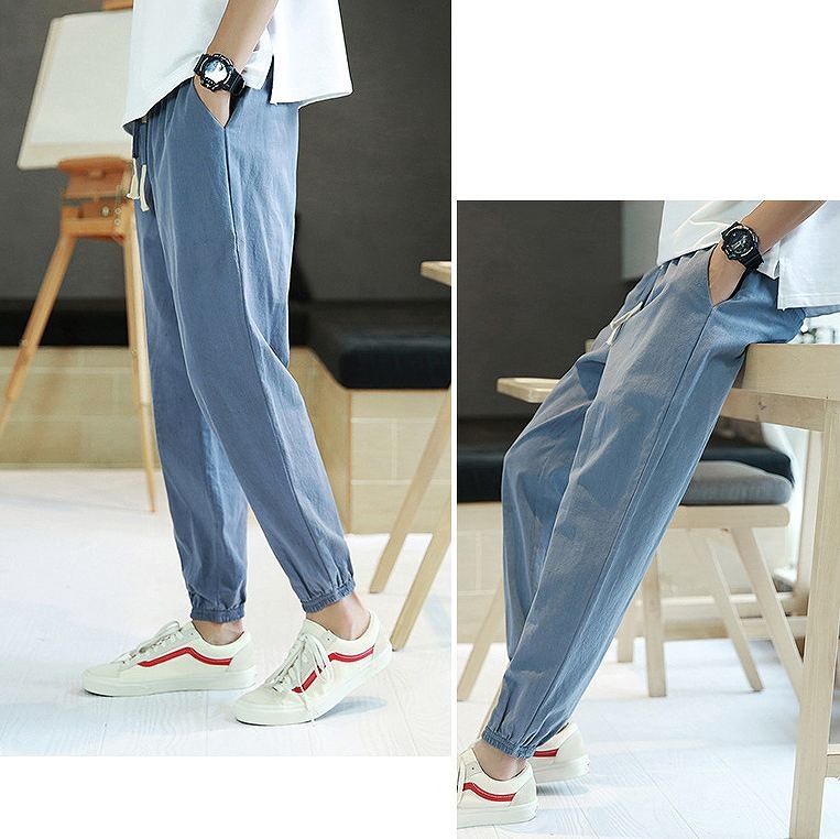 メンズ　ジョガーパンツ　スリム　テーパード　アンクル丈　半端丈　ボトムス　カジュアル　きれいめ　　おしゃれ　ファッション　男性　ベージュ　グリーン　ブラック　ブルー　黒　緑色　青　M　L　XL　XXL　XXXL　大きいサイズ　送料無料