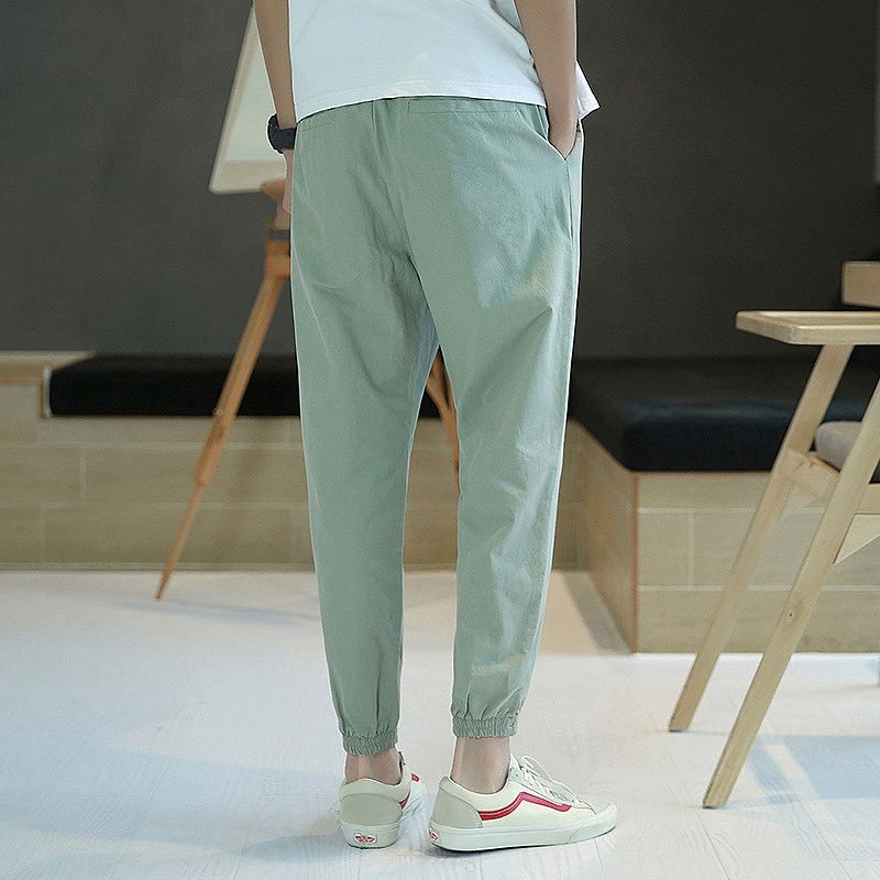 メンズ　ジョガーパンツ　スリム　テーパード　アンクル丈　半端丈　ボトムス　カジュアル　きれいめ　　おしゃれ　ファッション　男性　ベージュ　グリーン　ブラック　ブルー　黒　緑色　青　M　L　XL　XXL　XXXL　大きいサイズ　送料無料