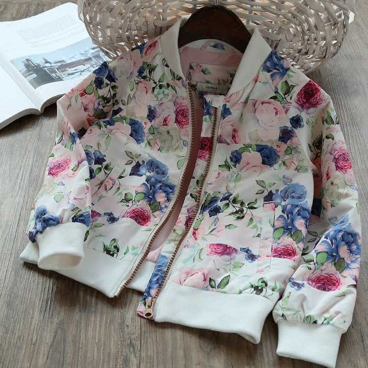 キッズ　スタジャン　花柄　スタジアムジャンパー　ジャケット　アウター　女の子　可愛い　キュート　子供　ジュニア　ホワイト　白色　91011121314サイズ　送料無料