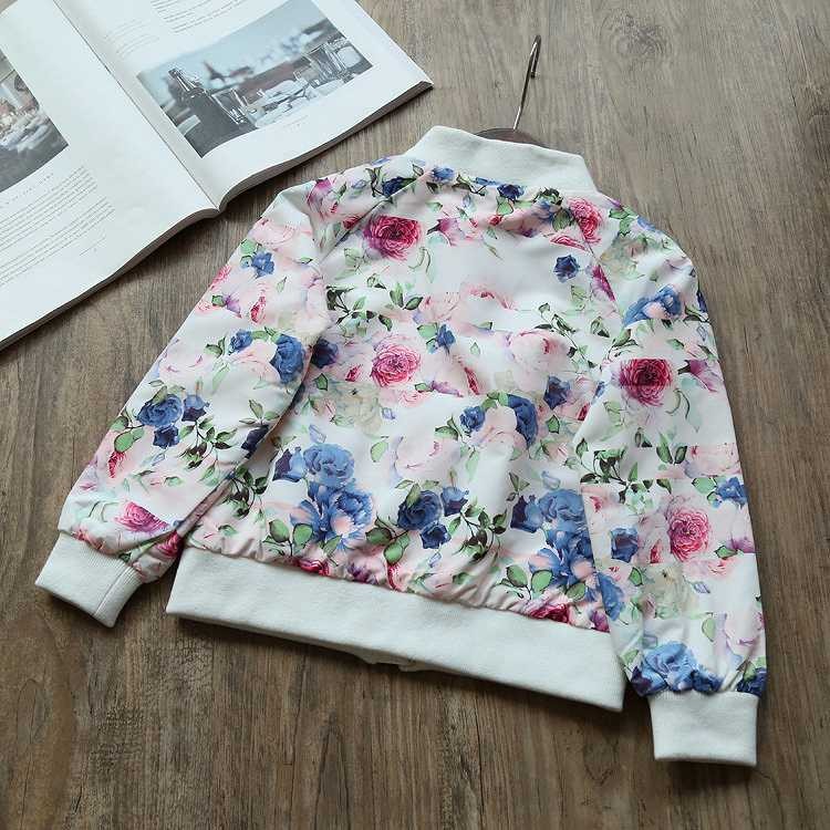 キッズ　スタジャン　花柄　スタジアムジャンパー　ジャケット　アウター　女の子　可愛い　キュート　子供　ジュニア　ホワイト　白色　91011121314サイズ　送料無料