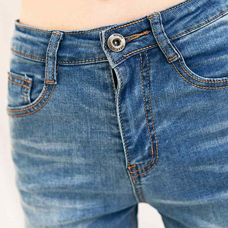 レディース　ボトムス　ジーンズ　デニムパンツ　スキニー　スリム　ダメージ加工　切りっぱなし　クロップド　無地　大人可愛い　カジュアル　大きいサイズ　シンプル　美脚　脚長　デイリー　お出かけ　デート　ブルー　送料無料