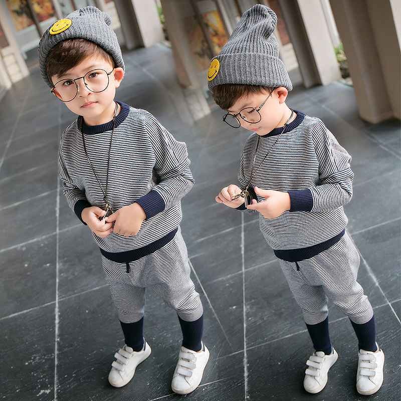 キッズ　ジュニア　子供服　男の子　セットアップ　上下セット　長袖トップス　ボトムス　長パン　ボーダー　かわいい　キュート　カジュアル　幼稚園　保育園　お出かけ　ルームウェア　ブラック　送料無料