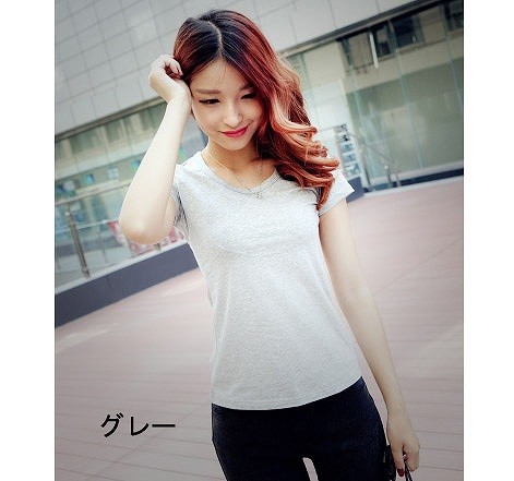 レディース　Tシャツ　カットソー　Vネック　ラウンドネック　半袖　大きいサイズ　大人　無地　シンプル　定番　清楚　上品　オフィス　仕事　カジュアル　春夏　デート　普段着　リラックス　ホワイト　グレー　ブルー　ブラック　送料無料