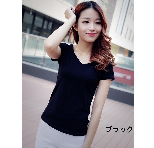 レディース　Tシャツ　カットソー　Vネック　ラウンドネック　半袖　大きいサイズ　大人　無地　シンプル　定番　清楚　上品　オフィス　仕事　カジュアル　春夏　デート　普段着　リラックス　ホワイト　グレー　ブルー　ブラック　送料無料