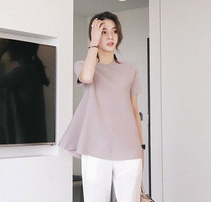 レディース　ファッション　女性　かわいい　ニット　セーター　半袖　ラウンドネック　大人カジュアル　夏　外出　アウトドア　ホワイトアイボリー　ブラック　ディープピンク　送料無料