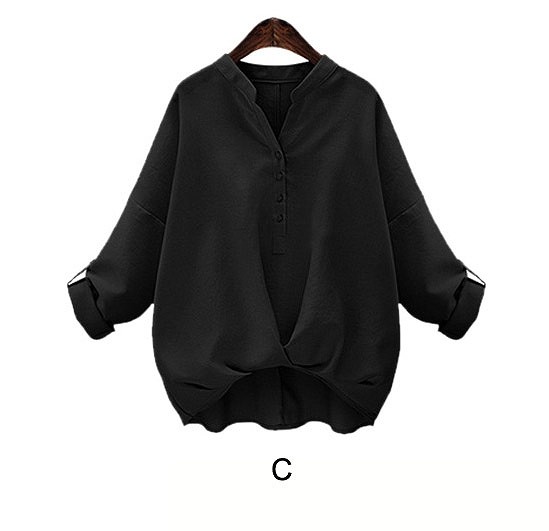 レディース　ファッション　シフォンシャツ　ブラウス　長袖　スタンドカラー　かわいい　おしゃれ　ゆったり　大人カジュアル　夏　外出　アウトドア　ピンク　ホワイト　ブラック　送料無料