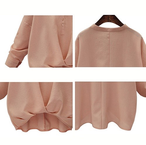 レディース　ファッション　シフォンシャツ　ブラウス　長袖　スタンドカラー　かわいい　おしゃれ　ゆったり　大人カジュアル　夏　外出　アウトドア　ピンク　ホワイト　ブラック　送料無料