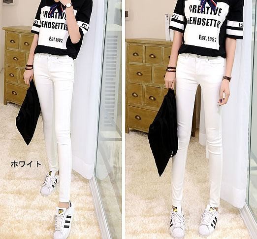 レディース　ボトムス　デニムパンツ　スキニー　ストレッチ　無地　スリム　美脚　脚長効果　大人カジュアル　人気　お出かけ　普段着　リゾート　デート　ホワイト　ブラック　ディープブルー　ライトブルー　送料無料