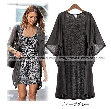 レディース　カーディガン　ショール　半袖　ロング丈　無地　大人カジュアル　フェミニン　可愛い　オフィス　仕事　人気　お出かけ　リゾート　デート　アイボリー　ディープグレー　ブラック　送料無料