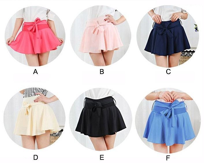 レディース　ファッション　女性　かわいい　おしゃれ　大人カジュアル　ボトムス　キュロット　スカート風 シンプル　りぼん　レッド　ピンク　ネイビー　ホワイト　ブラック　ブルー　送料無料