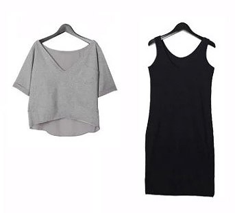 レディース　ファッション　女性　かわいい　レイヤード　シャツ　コンビネーション　ワンピース　大人カジュアル　夏　外出　アウトドア　レジャー　外出　グレーｘブラック　送料無料