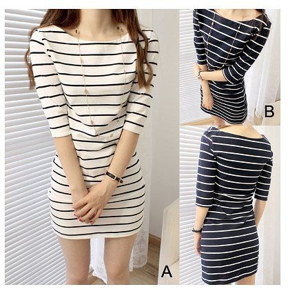 レディース　ファッション　女性　かわいい　ワンピース　半袖　ボーダーストライプ　大人カジュアル　夏　外出　アウトドア　レジャー　外出　ホワイト　ネイビー　送料無料