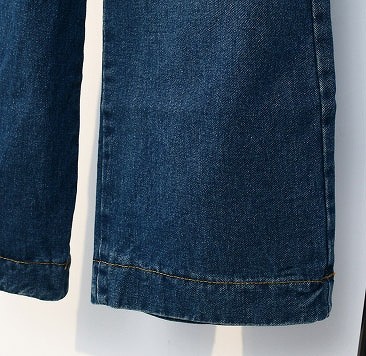 レディース　ヴィンテージ　ワイドレッグパンツ　デニム　ジーンズ　ジーパン　ハイウエスト　ゆったり　ボトムス　春物　夏物　女性　大人　カジュアル　可愛い　フェミニン　おしゃれ　ファッション　ネイビー　ブルー　Ｓ　Ｍ　Ｌ　サイズ　送料無料