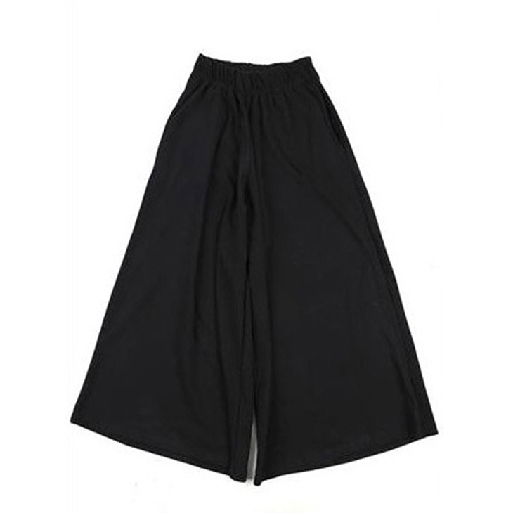 レディース　ボトムス　ガウチョパンツ　ワイドパンツ　スカーチョ　無地　大人カジュアル　フリーサイズ　シンプル　リゾート　デイリー　お出かけ　デート　ブラック　送料無料