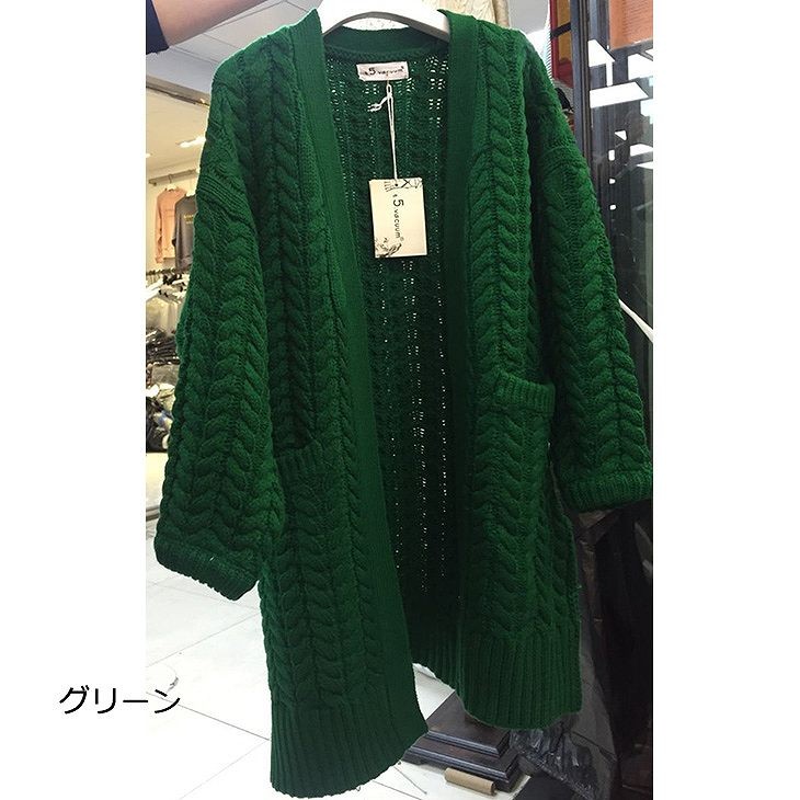 レディース　ライトアウター　カーディガン　ロング丈　ニット　ゆる　無地　長袖　フリーサイズ　大人可愛い　フェミニン　デート　お出かけ　デイリー　ホワイト　ライトグレー　ピンク　グリーン　ラベンダー　送料無料