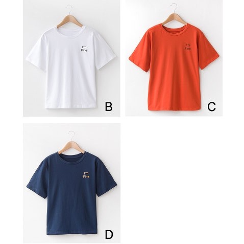 レディース　スマイル　プリント　Tシャツ　半袖　ラウンドネック　トップス　人気　春　夏物　女性　大人　カジュアル　キュート　可愛い　フェミニン　おしゃれ　ファッション　ホワイト　ネイビー　オレンジ　ブルー　フリーサイズ　ワンサイズ　送料無料