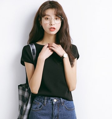 レディース　カットソー　ニット　セーター　半袖　ラウンドネック　トップス　人気　春　夏物　女性　大人　カジュアル　キュート　可愛い　フェミニン　おしゃれ　ファッション　ブルー　ピンク　パープル　ブラック　グレー　フリーサイズ　ワンサイズ　送料無料