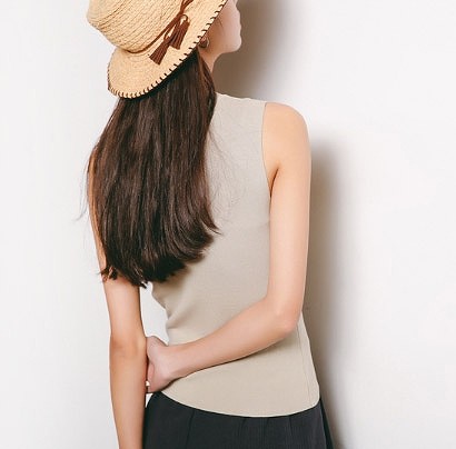 レディース　ニット　カットソー　タンクトップ　ノースリーブ　ベスト　トップス　春物　夏物　女性　大人　カジュアル　可愛い　フェミニン　おしゃれ　ファッション　ホワイト　グレー　ブラック　パープル　黒　フリーサイズ　ワンサイズ　送料無料