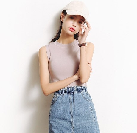 レディース　ニット　カットソー　タンクトップ　ノースリーブ　ベスト　トップス　春物　夏物　女性　大人　カジュアル　可愛い　フェミニン　おしゃれ　ファッション　ホワイト　グレー　ブラック　パープル　黒　フリーサイズ　ワンサイズ　送料無料