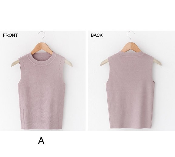 レディース　ニット　カットソー　タンクトップ　ノースリーブ　ベスト　トップス　春物　夏物　女性　大人　カジュアル　可愛い　フェミニン　おしゃれ　ファッション　ホワイト　グレー　ブラック　パープル　黒　フリーサイズ　ワンサイズ　送料無料