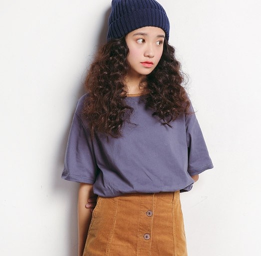 レディース　半袖　Tシャツ　ラウンドネック　トップス　人気　春　夏物　女性　大人　カジュアル　キュート　可愛い　フェミニン　おしゃれ　ファッション　ホワイト　ブルー　グリーン　ブラウン　フリーサイズ　ワンサイズ　送料無料