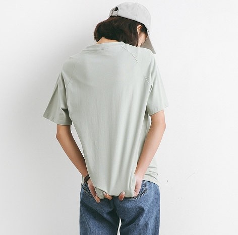 レディース　半袖　ラグランTシャツ　ラウンドネック　トップス　人気　春　夏物　女性　大人　カジュアル　キュート　可愛い　フェミニン　おしゃれ　ファッション　グリーン　オレンジ　イエロー　フリーサイズ　ワンサイズ　送料無料
