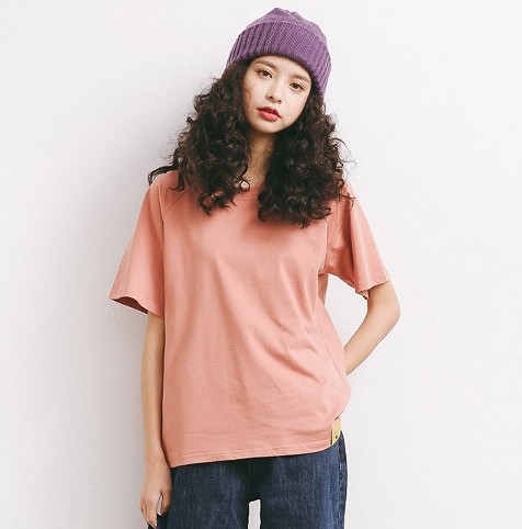 レディース　半袖　ラグランTシャツ　ラウンドネック　トップス　人気　春　夏物　女性　大人　カジュアル　キュート　可愛い　フェミニン　おしゃれ　ファッション　グリーン　オレンジ　イエロー　フリーサイズ　ワンサイズ　送料無料