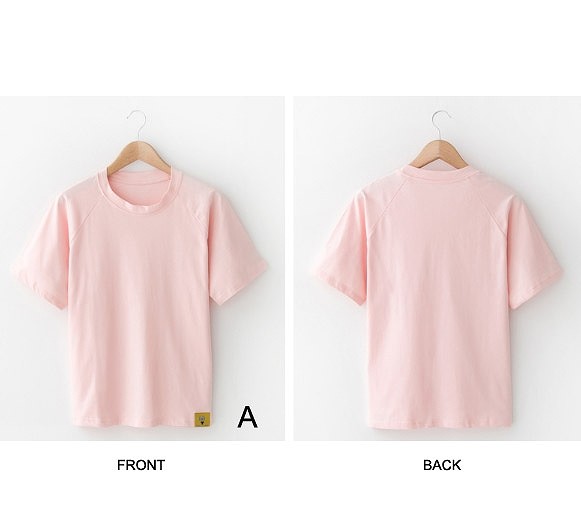 レディース　半袖　ラグランTシャツ　ラウンドネック　トップス　人気　春　夏物　女性　大人　カジュアル　キュート　可愛い　フェミニン　おしゃれ　ファッション　グリーン　オレンジ　イエロー　フリーサイズ　ワンサイズ　送料無料