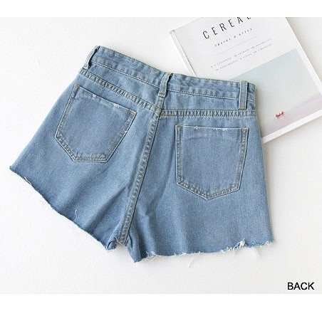 レディース　デニム　ショートパンツ　短パン　ジーンズ　ショーパン　切りっぱなし　人気　春物　夏物　女性　大人　カジュアル　キュート　可愛い　フェミニン　セクシー　おしゃれ　ファッション　ブルー　S　M　L　サイズ　送料無料
