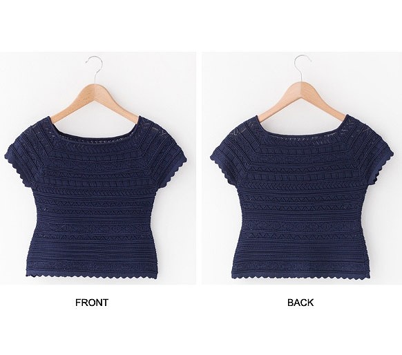 レディース　ニット　カットソー　半袖　Tシャツ　ラウンドネック　トップス　春物　夏物　女性　大人　カジュアル　可愛い　フェミニン　おしゃれ　ファッション　ネイビー　ブラック　フリーサイズ　ワンサイズ　送料無料