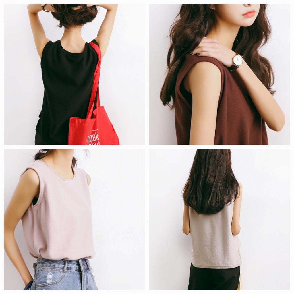 レディース　トップス　タンクトップ　ノースリーブ　クルーネック　無地　カジュアル　フリーサイズ　大人可愛い　フェミニン　スポーツ　デート　お出かけ　デイリー　グレー　イエロー　レッド　ホワイト　ピンク　ブラウン　ブラック　送料無料