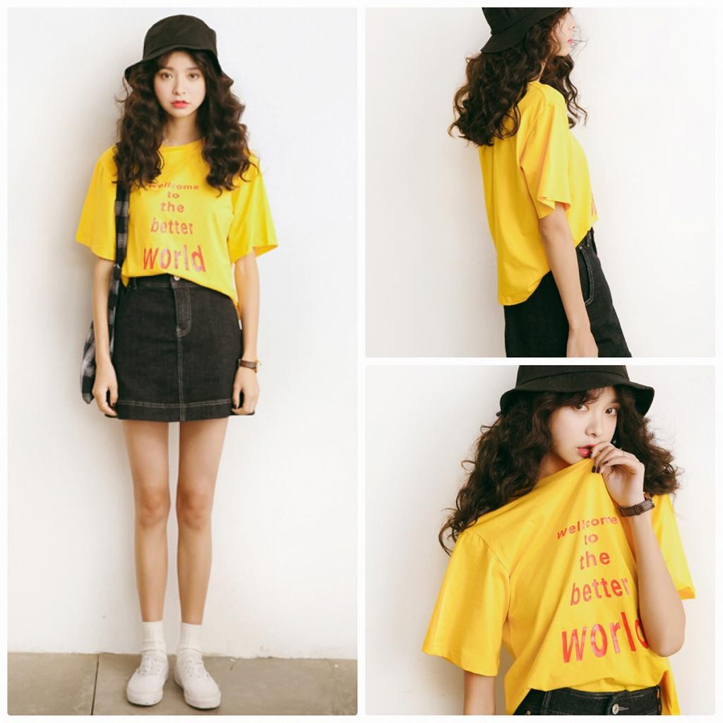 レディース　トップス　Tシャツ　英字プリント　半袖　定番　カジュアル　フリーサイズ　大人可愛い　フェミニン　デート　お出かけ　デイリー　ブルー　ホワイト　ブラック　イエロー　送料無料