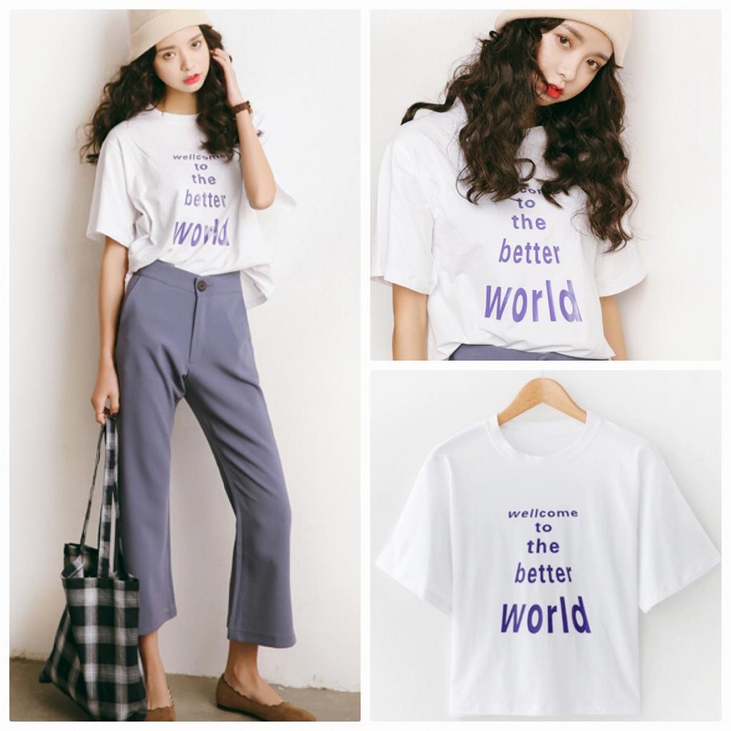 レディース　トップス　Tシャツ　英字プリント　半袖　定番　カジュアル　フリーサイズ　大人可愛い　フェミニン　デート　お出かけ　デイリー　ブルー　ホワイト　ブラック　イエロー　送料無料