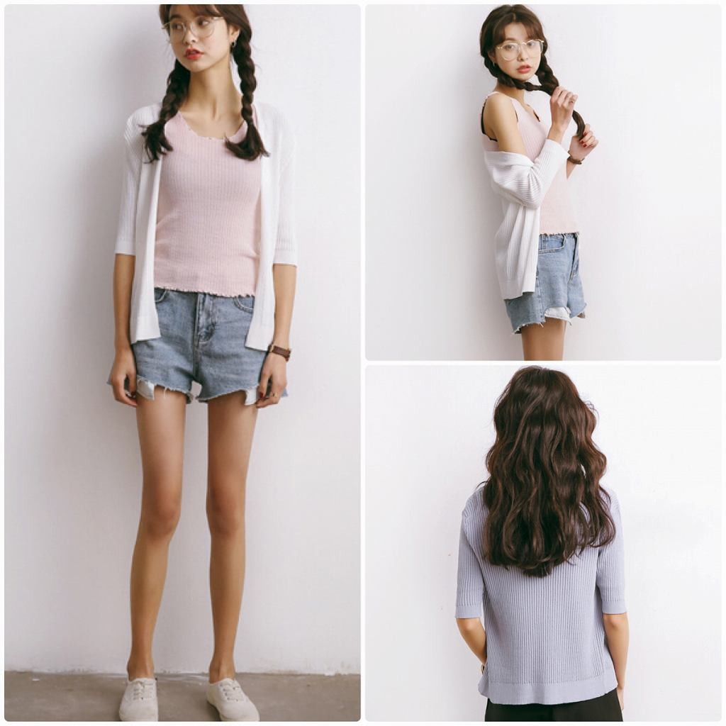 レディース　カーディガン　5分袖　カジュアル　大人可愛い　春夏　フリーサイズ　フェミニン　オフィス　OL　冷房対策　日焼け対策　お出かけ　デート　デイリー　ワイン　ホワイト　ブラック　ブルー　ピンク　送料無料