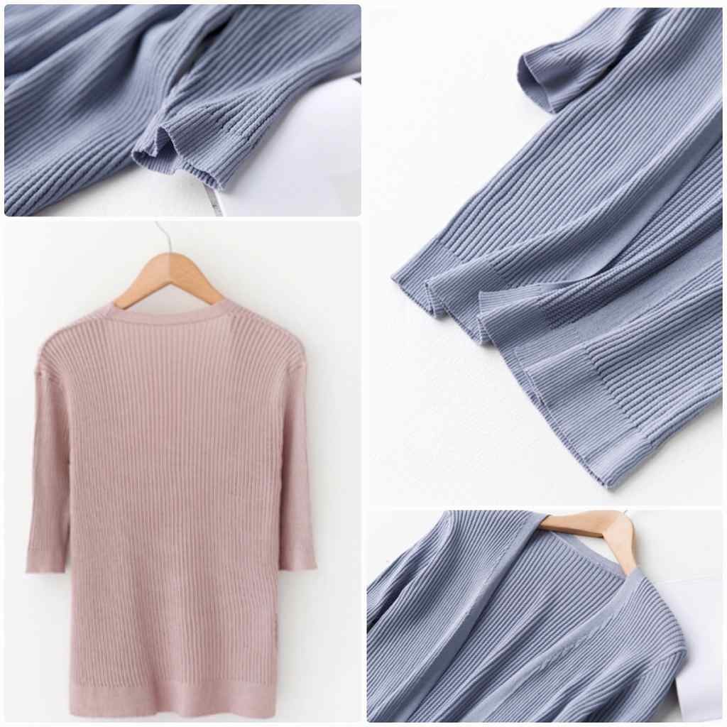 レディース　カーディガン　5分袖　カジュアル　大人可愛い　春夏　フリーサイズ　フェミニン　オフィス　OL　冷房対策　日焼け対策　お出かけ　デート　デイリー　ワイン　ホワイト　ブラック　ブルー　ピンク　送料無料