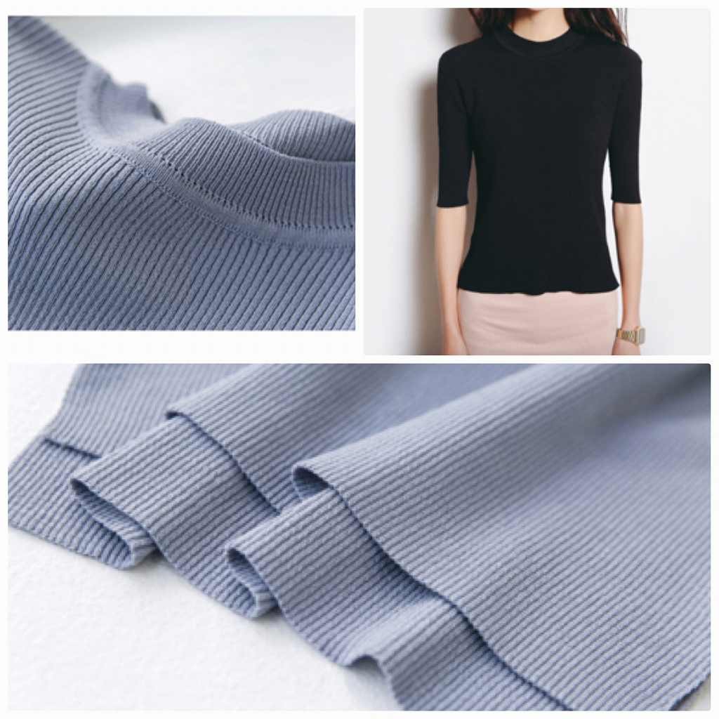 レディース　トップス　カットソー　無地　5分袖　スリム　カジュアル　フリーサイズ　大人可愛い　フェミニン　デート　お出かけ　デイリー　ブルー　ホワイト　ピンク　ブラック　グレー　ワイン　送料無料